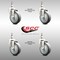 Service Caster 4 Inch 316SS Thermoplastic Rubber Wheel Swivel 12mm Threaded Stem Caster Set SCC-SS316TS20S414-TPRB-M1215-4 - alternate 4